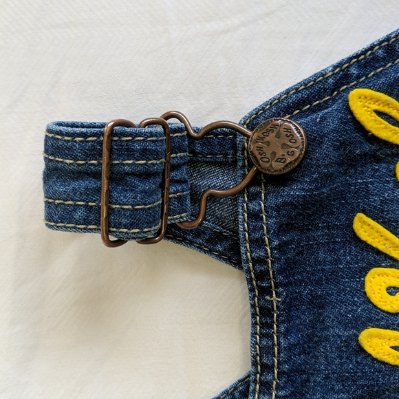 oshkosh b'gosh classic vestbak denim overalls with felted logo 12 months baby - Picture 4 of 8